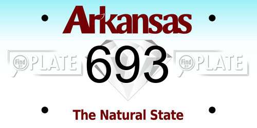 693 Arkansas License Plate