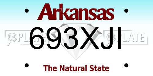693XJI Arkansas License Plate
