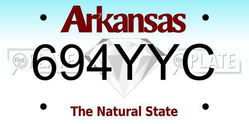 694YYC Arkansas License Plate