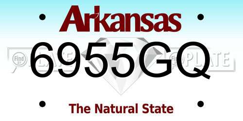 6955GQ Arkansas License Plate