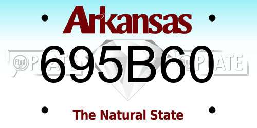 695B60 Arkansas License Plate