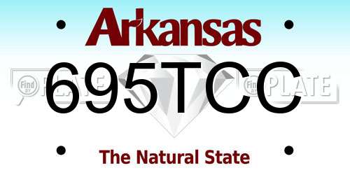 695TCC Arkansas License Plate