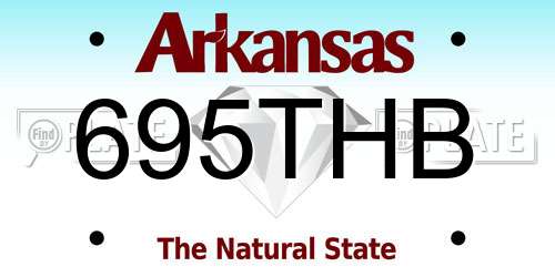 695THB Arkansas License Plate