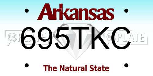 695TKC Arkansas License Plate