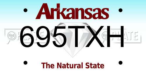 695TXH Arkansas License Plate