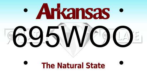 695WOO Arkansas License Plate