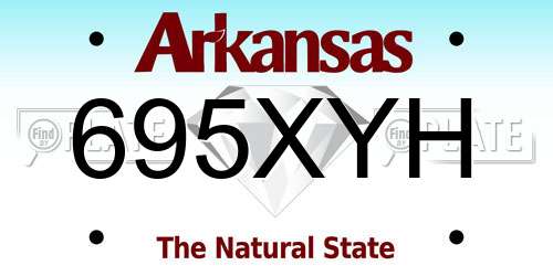 695XYH Arkansas License Plate
