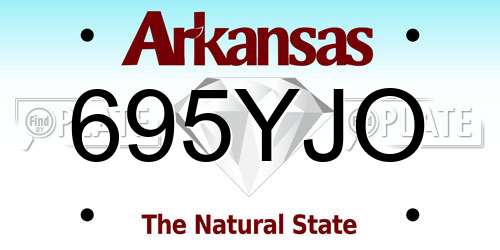 695YJO Arkansas License Plate