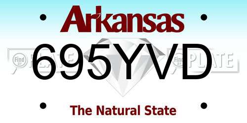 695YVD Arkansas License Plate