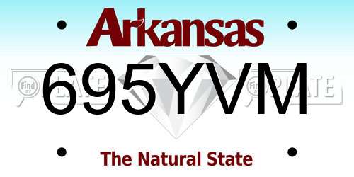 695YVM Arkansas License Plate