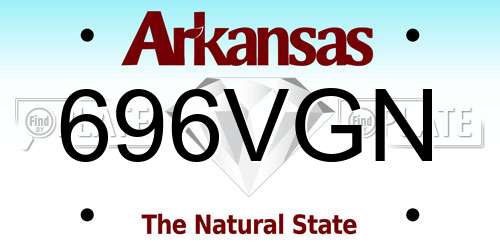696VGN Arkansas License Plate