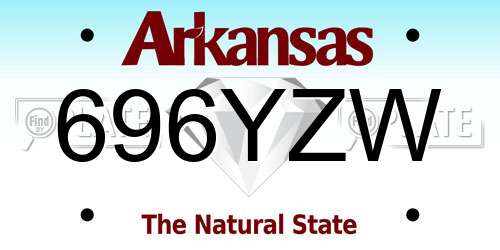 696YZW Arkansas License Plate