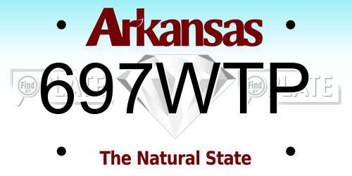 697WTP Arkansas License Plate