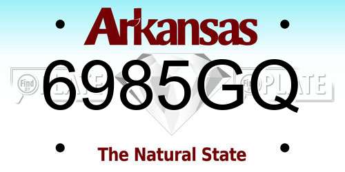6985GQ Arkansas License Plate