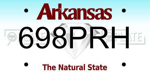 698PRH Arkansas License Plate