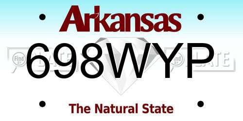 698WYP Arkansas License Plate