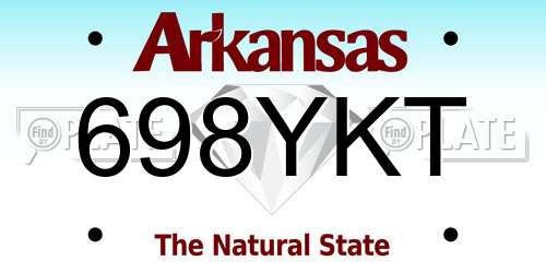698YKT Arkansas License Plate