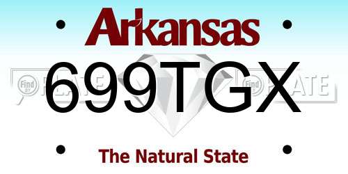 699TGX Arkansas License Plate
