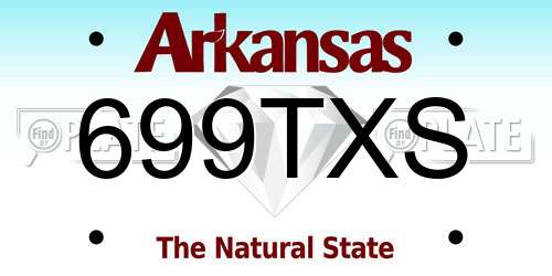 699TXS Arkansas License Plate
