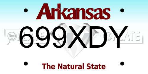 699XDY Arkansas License Plate