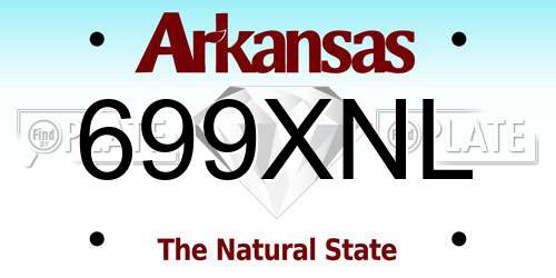 699XNL Arkansas License Plate