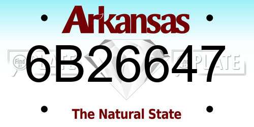 6B26647 Arkansas License Plate