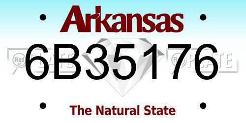 6B35176 Arkansas License Plate