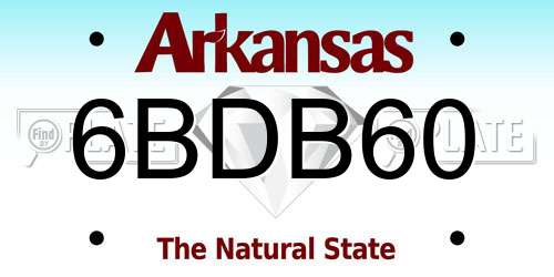 6BDB60 Arkansas License Plate