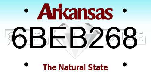 6BEB268 Arkansas License Plate