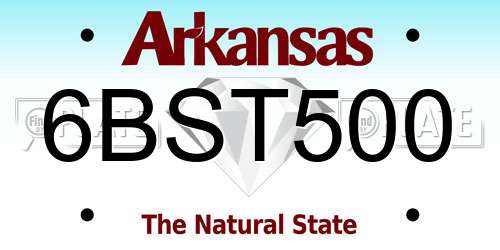 6BST500 Arkansas License Plate