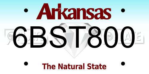 6BST800 Arkansas License Plate