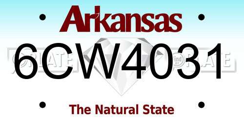 6CW4031 Arkansas License Plate
