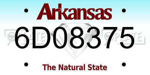 6D08375 Arkansas License Plate