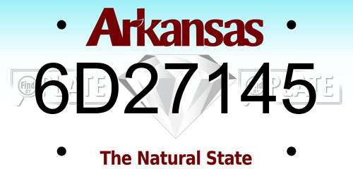 6D27145 Arkansas License Plate