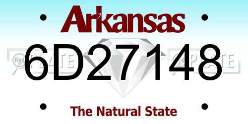 6D27148 Arkansas License Plate