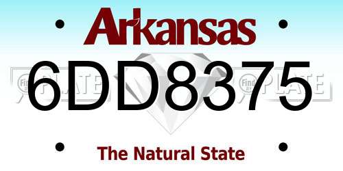 6DD8375 Arkansas License Plate