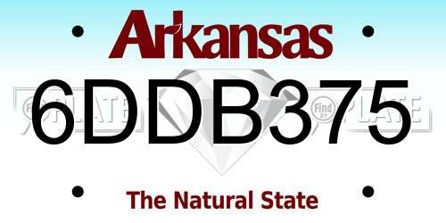 6DDB375 Arkansas License Plate
