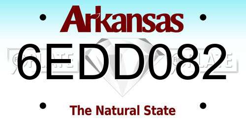 6EDD082 Arkansas License Plate