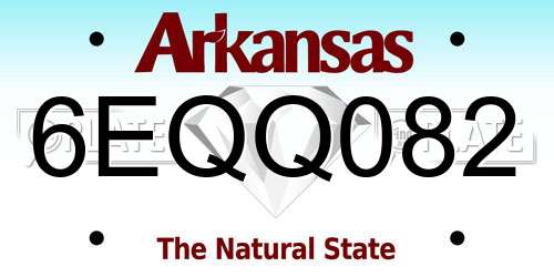 6EQQ082 Arkansas License Plate