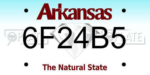6F24B5 Arkansas License Plate
