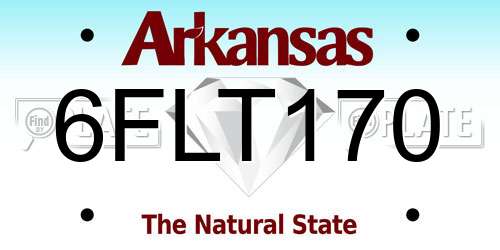 6FLT170 Arkansas License Plate