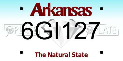6GI127 Arkansas License Plate