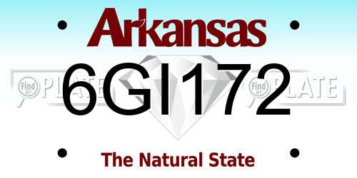 6GI172 Arkansas License Plate