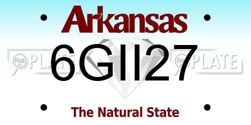 6GII27 Arkansas License Plate