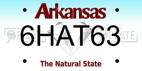 6HAT63 Arkansas License Plate