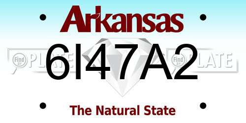 6I47A2 Arkansas License Plate