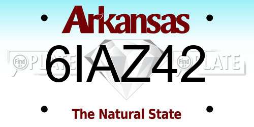6IAZ42 Arkansas License Plate