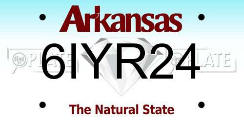 6IYR24 Arkansas License Plate