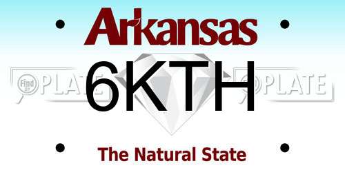 6KTH Arkansas License Plate