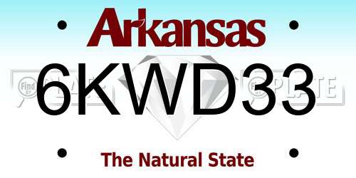 6KWD33 Arkansas License Plate